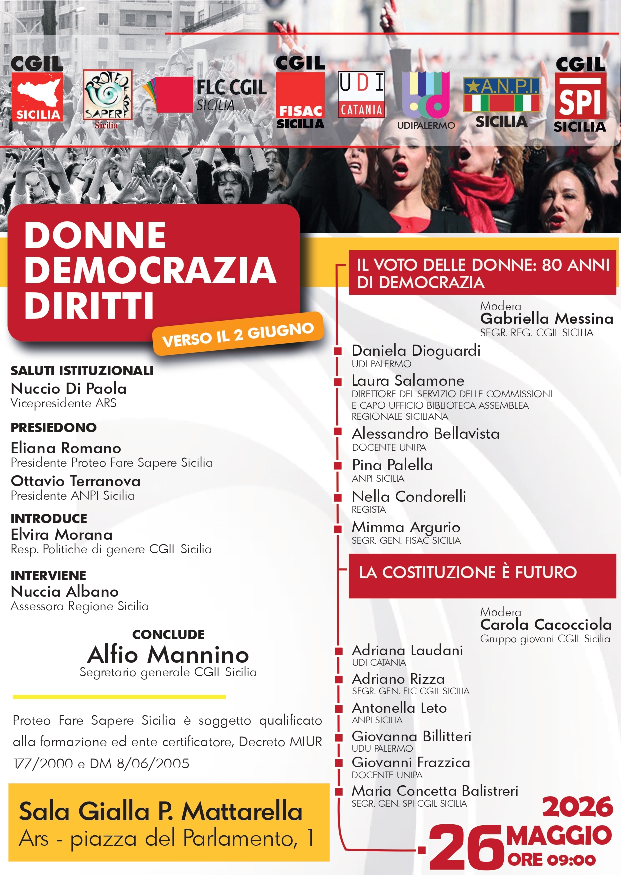 Donne Democrazia Diritti: verso il 2 giugno